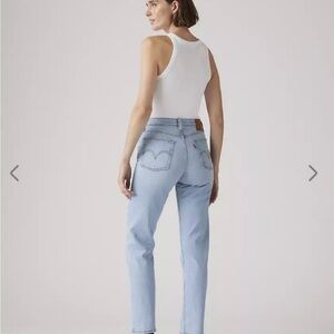 Levi Strauss Women's Light Blue Wedgie Straight Leg Jeans
